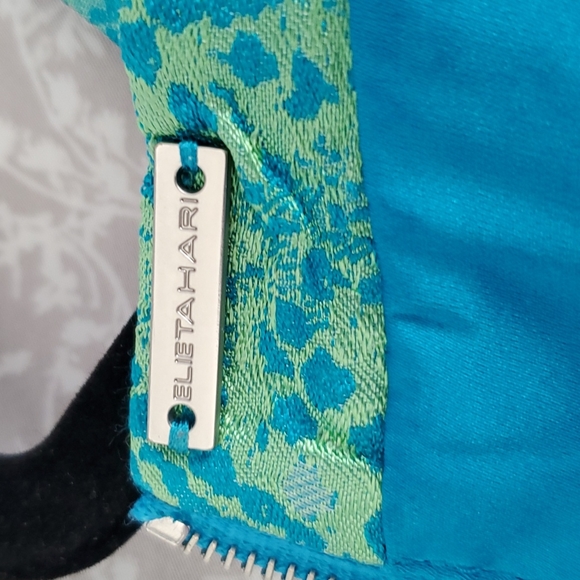 Elie Tahari dress, size 4, pattern in blue and green. - Picture 3 of 4